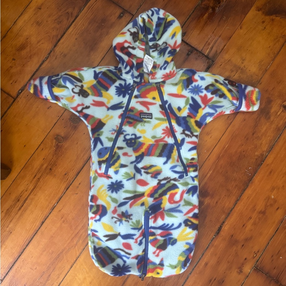 Patagonia Vintage Synchilla Infant Baby Hoodie Zip Jacket Fall Winter Fleece